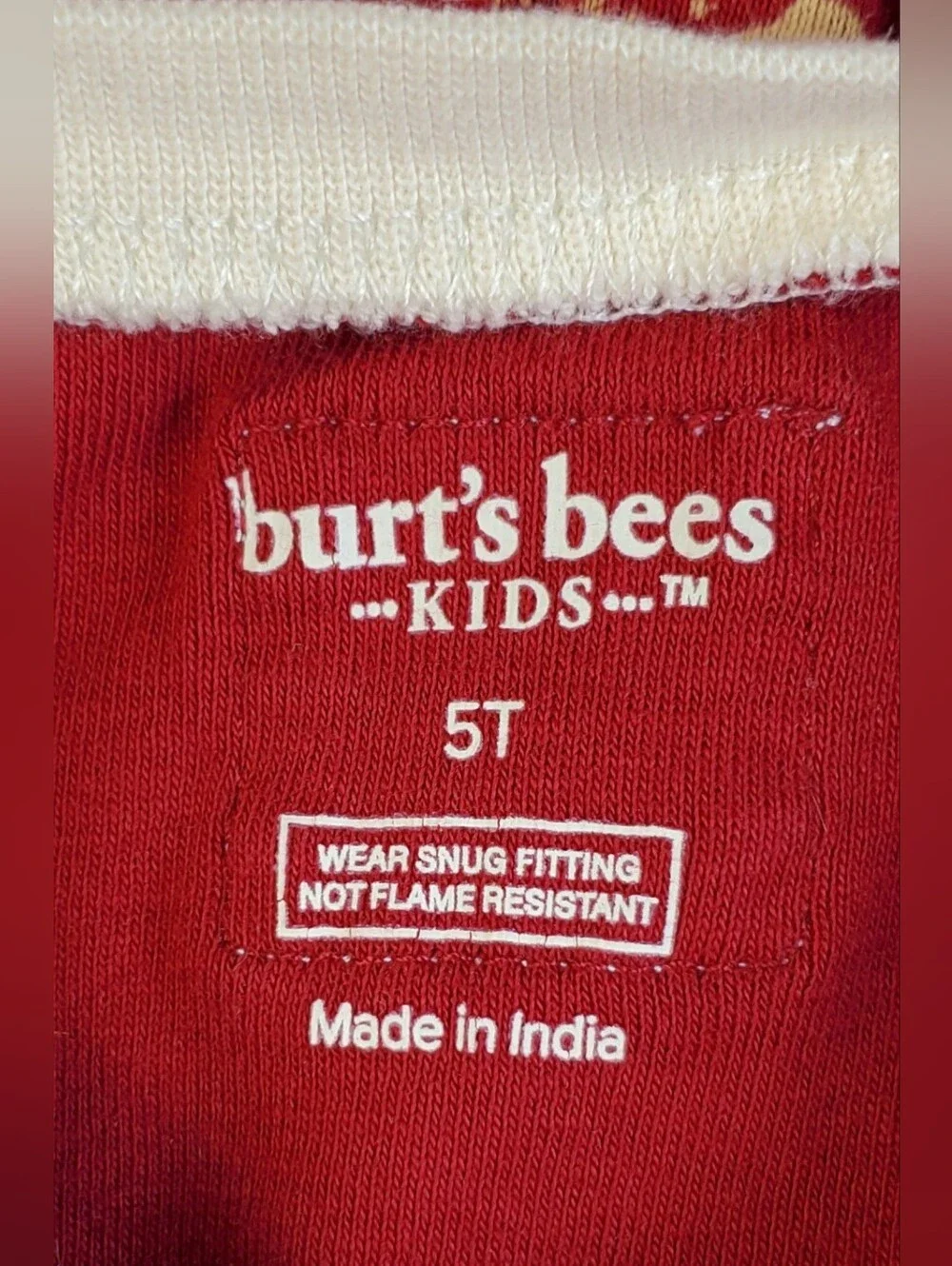 Burts Bees Kids Christmas Holiday Reindeer Pajamas 2-Piece - Size 5T - GUC